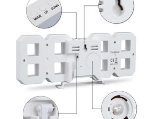 Часы электронные=3D=LED цифрами-настольные-настенные с термометром. Настольные-Настенные. foto 8