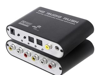 Цифровой DTS AC3 оптический аналоговый 5.1CH цифровой аудио декодер SPDIF receiver foto 2