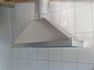 Ventilare,hote,lucrări cu tablă zincată și inox. foto 8