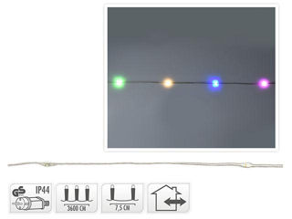 Luminite De Craciun "Fir" 480Led Multicolore, 36M Cablu Transparent