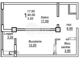 Apartament cu 1 cameră, str. Sprâncenoaia, Telecentru, 39500 € ! foto 3