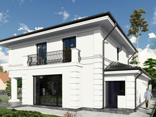 Casă de locuit individuală cu 2 niveluri P+E/235.7m2/construcții/3D/arhitect/reconstrucții/proiecte foto 4