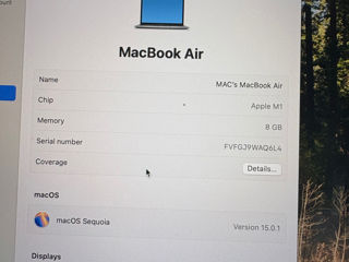 MacBook Air M1 8/256gb practic ideal foto 3