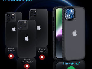 Husa din silicon pentru iPhone 14 Case si sticla Силиконовый Чехол foto 2