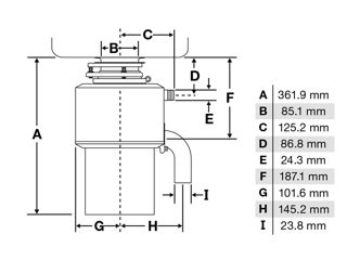 Tocator de resturi alimentare industrial insinkerator lc50 cu actionare pneumatica 0.5 cp foto 6