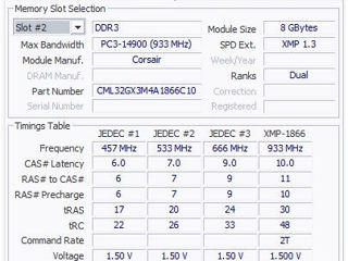 продам DDR3-1866 Corsair "Vengeance LP" 16GB (2*8GB) foto 3