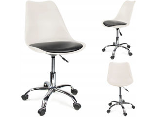 Scaun JUMI IGER (alb-negru)