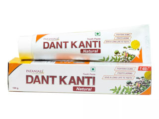 Аюрведическая зубная паста DANT KANTI Patanjali,  натуральная, травяная, антибактериальная, 100г