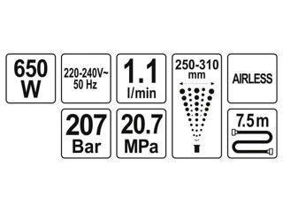 Aparat de vopsit YATO YT82560 650w 207bar foto 6