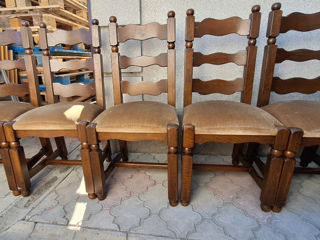 5 scaune de lemn natural foto 3