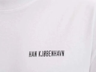 Han Kjobenhavn Cotton T-shirt Logo Print Boxy Size L New foto 2