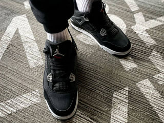 Nike Air Jordan 4 Retro Black Canvas Unisex foto 4