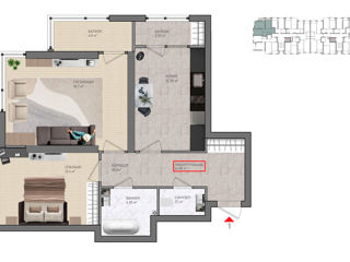 Apartament cu 2 camere, 67 m², Centru, Comrat foto 3