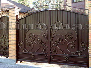 Porți,balustrade,  garduri, copertine, gratii, uși metalice și alte  confecții din fier forjat.