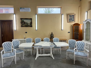 Masa alba cu 8 scaune,produs din lemn, Белый стол с 8 стульями, деревянное изделие, foto 18