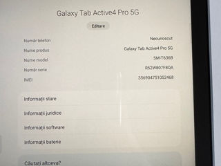 Galaxy Tab Active4 Pro 5G, 10.1", 128GB, 6GB Memory, Black (Negru) foto 4