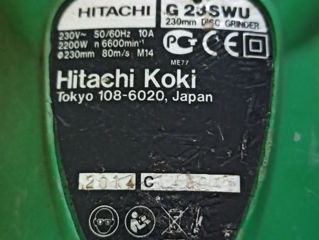 Большая болгарка Hitachi 2000 watt / 230 мм (оригинальная - Япония) с плавным пуском foto 7