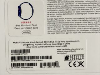 Apple Watch Series 6 40mm Blue Alu Dp Navy Sport Band Cel foto 1