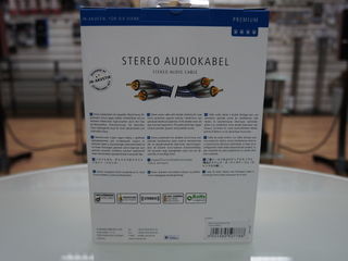 Межблочник In-akustik premium audio cable rca 0.75m, Lautsenn Gold Coaxial 1 м. foto 2