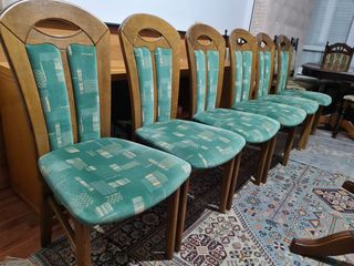 Set 6 scaune din lemn natural produs german.