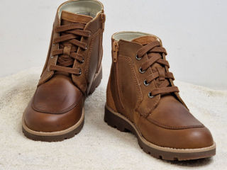 Ботинки Clarks Heath Lace Comfort NEW Leather Brown Zip UK 1 G EU 33 foto 1