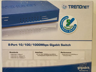 Коммутатор (switch) TRENDnet TEG-S80TXE foto 3