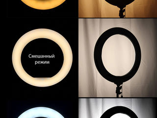 Кольцевая лампа для макияжа / Салонов / 55 см +штатив 2,1м /Lampa inelara 55cm / Machiaj / Salon foto 7