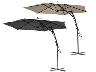 Umbrela Pentru Terasa D3M Cu "X"-Suport Metal (Push-Up ) Cul Sur Inchis foto 1
