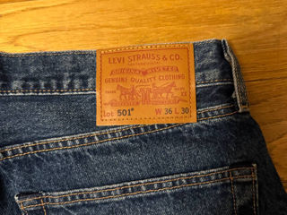 Джинсы мужские новые original Levi's  Lot 501 W36 L30 foto 3