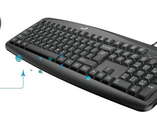 Keyboard & Mouse Genius Smart Km-200, Customizable Fn Keys, Spill Resistant, Black, Usb foto 3