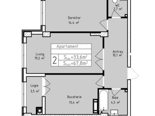 Apartament cu 2 camere, 68 m², Autogara, Bălți