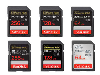 Sandisk Lexar 64 / 128 / 256 GB SDXC