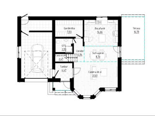 Casă de locuit individuală cu 2 niveluri P+M/stil clasic/140m2/arhitectură/schițe/planuri 3D/proiect foto 6