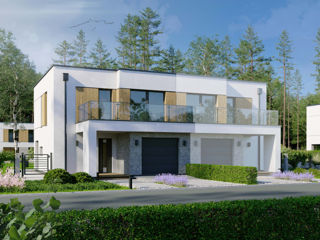 Proiect de casa duplex high-tech - 130 m2 / arhitect / proiecte de casa / arhitectura