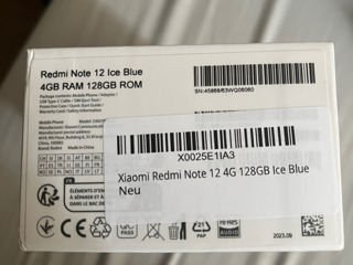 Xiaomi Redmi Note 12 4gb ram 128gb rom Ice Bue foto 2