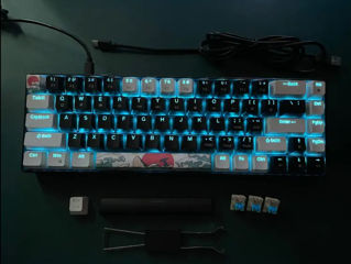 Tastatura de gaming cu led,ice blue 68 de taste