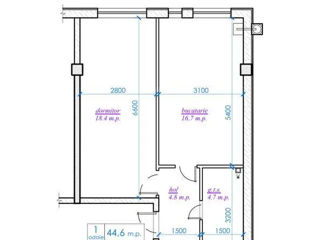 Apartament cu 1 cameră, 45 m², Centru, Ialoveni foto 8