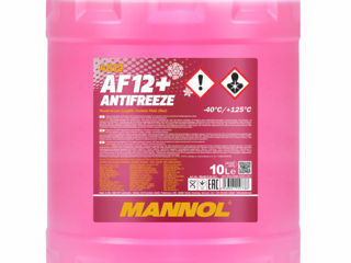 Антифриз красный MANNOL 4012 Antifreeze AF12+ (-40 C) Longlife 10L (10,8 kg)