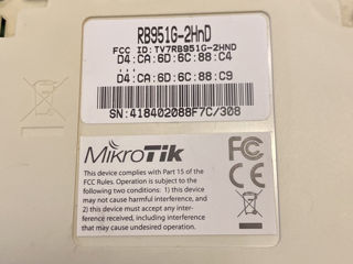 Router MikroTik RB951G-2HnD - 500lei Wi-Fi Range Extender Tp-link RE200 - 200lei  фото 2