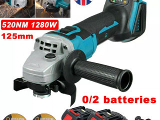 18V 125mm Cordless Brushless Electric Angle Grinder For Makita Li-ion Battery