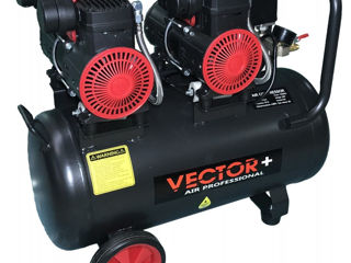 Безмасляный Компрессор Vector 1520Wx2 50L - h1 - Moldteh foto 1