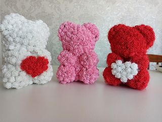 Мишка из роз, оригинальный подарок для девушки ! Ursulet din roze foto 3