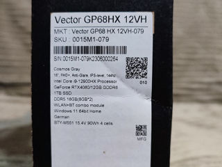 Laptop gaming Vector GP68HX foto 6