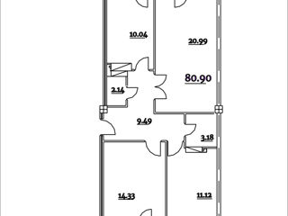 Apartament cu 3 camere, 80 m², Botanica, Chișinău foto 2