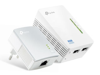 Kit 2 adaptoare TP-Link Powerline Extender Wi-Fi AV600 TL-WPA4220 foto 2