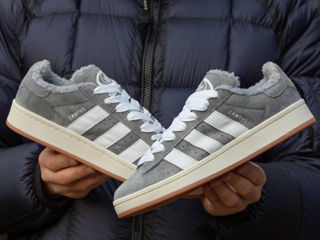 Adidas Campus Grey Unisex cu blana/с мехом foto 4