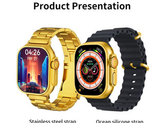 Фитнес-Smart-Часы=SET-GOLD=основной метал. ремешок+2 ремешка=Подарок=Совместимость с ОС Android, iOS foto 8