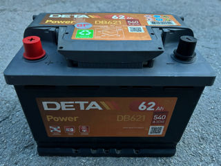 Аккумулятор автомобильный Deta 62Ah foto 2