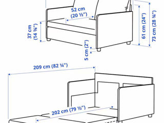 Ikea Fridhult - canapea extensibila foto 5