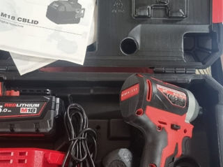 Milwaukee m18 CPLID импает(винтоверт) с 2 батареями на 5 ампер, зарядка и кейс foto 3